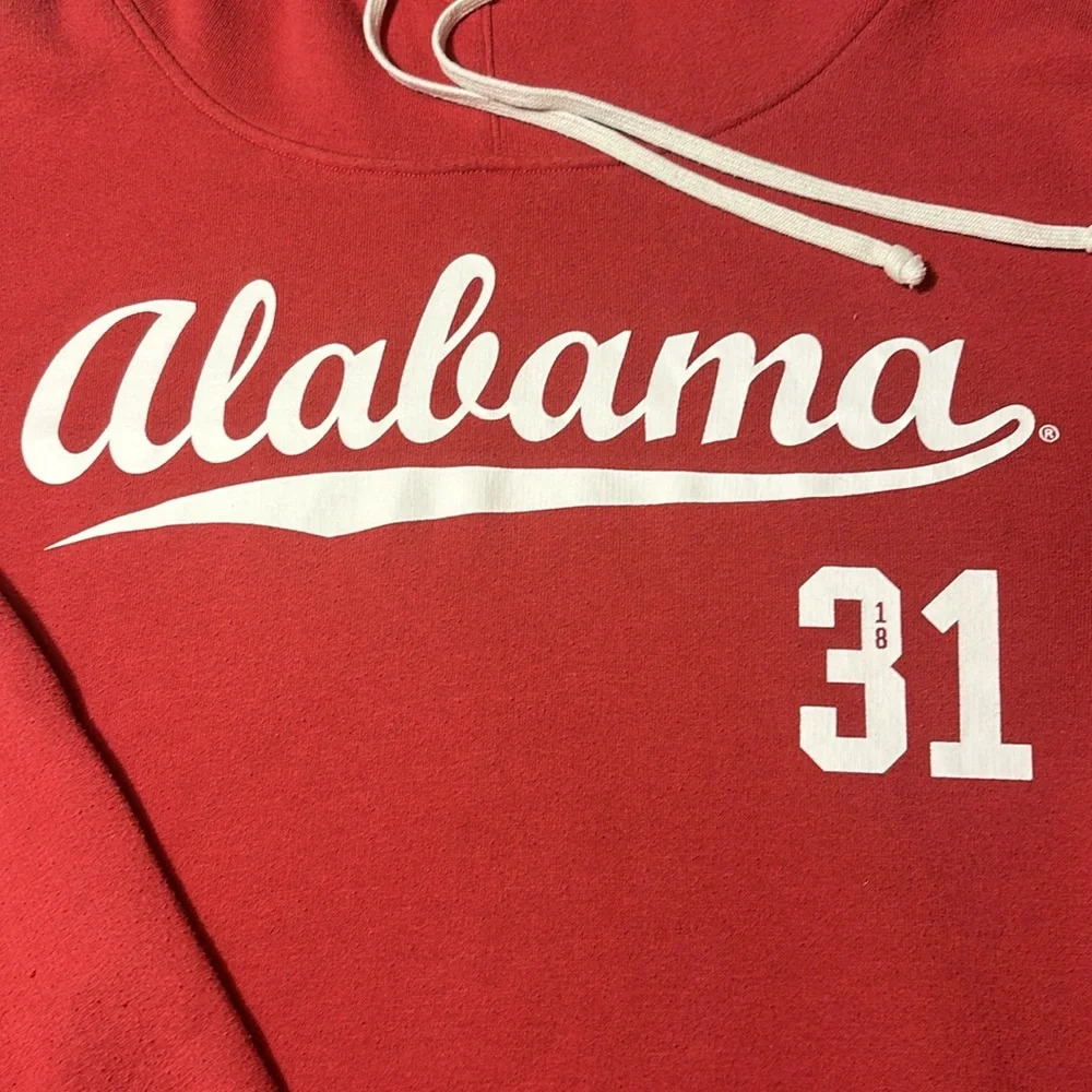 PINK Victoria's Secret Red "Alabama 31" Hooded Sweatshirt - Picture 2 of 10